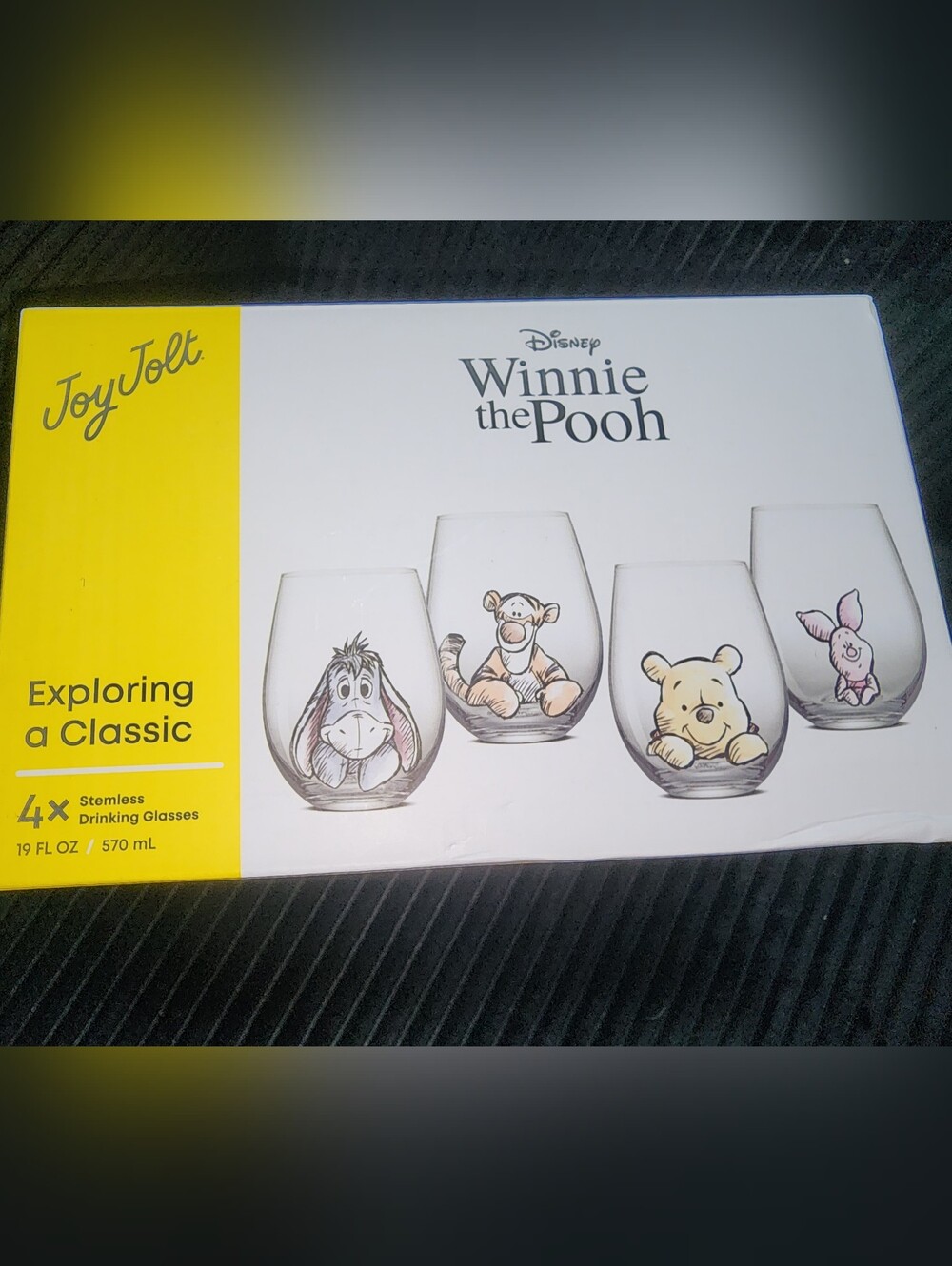 Disney Winnie the Pooh Glasses Set - White, Yellow, Pink, Brown